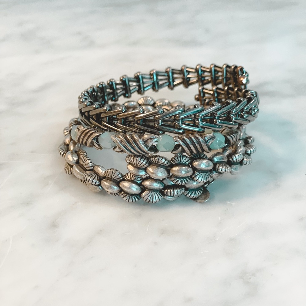 Alex and Ani silver bracelet stack (3 bracelets)